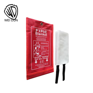 <b>Heavy</b> Duty Red Fiberglass Welding Fire <b>Blanket</b> Pull Tape 6FT X 6FT Oil Spatter Resistant High Temperature Protection for - Product Image 4