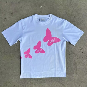 บริการ OEM เสื้อยืดโอเวอร์ไซส์สไตล์วินเทจ  ลายปัก  เสื้อยืดผ้าฝ้าย สตรีทแวร์ ทรงหลวม ยูนิเซ็กซ์ เสื้อยืดกราฟิกแบบสั่งทำ - Product Image 3