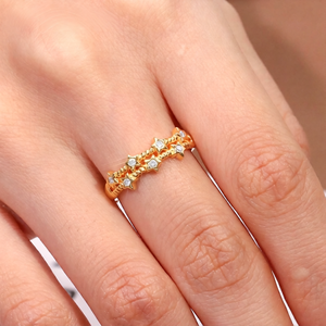 แหวนเพชรทรงดาวเงินสเตอร์ลิงสำหรับผู้หญิงจาก CARATOVA DIAMONDS - Product Image 3
