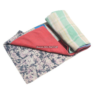 Vente chaude à la main Kantha couette Gudari or fournisseur coton imprimé pour la maison et l'hôtel en gros GD2246 Style indien - Product Image 1