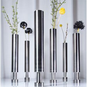 Elegante Florero de Metal de Acero Inoxidable, Moderno Florero Curvo para Flores, Centro de Mesa para Bodas, Fiestas, Oficina, Decoración de Escritorio, Regalo - Product Image 4