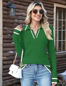 Women Cable Knit <b>Turtleneck</b> <b>Sweater</b> Ribbed High Neck Long Sleeve Pullover 100% Cotton Solid Casual Winter Jumper Wholesale - Product Image 6