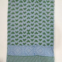 Selendang Wanita Musim Panas Bahan Katun Batik Motif Bunga Persegi Panjang, Cetak Kustom, Cepat Kering, Anti-Bakteri, Tahan Lama, dan Bernapas
