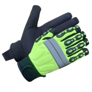 Guantes Mecánicos de Primera Calidad para Protección en Trabajos Industriales, de Cuero y Neopreno, con Protección TPR Resistente a Impactos - Product Image 1