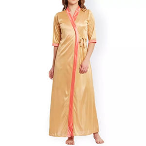 Chemise de nuit élégante en satin de soie pour femme, confortable, avec taille élastique, disponible en différentes couleurs, robe de nuit personnalisable - Product Image 1