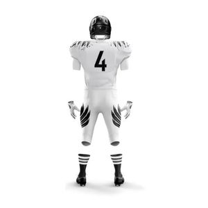 Tenues de football américain imprimées à rayures monochromes vives avec maille respirante, ensembles d'uniformes en gros à livraison rapide - Product Image 3