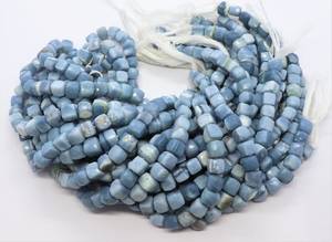 AAA Natural Blue <b>Opal</b> Shaded Faceted Cube Shape Gemstone Beads 7-8MM Blue <b>Opal</b> 3D Box Shape Loose Beads 8Inch For Jewelry Making - Product Image 5