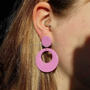 Luxury Women's Classic Resin Pendant <b>Earrings</b> Unique Sami Handicraft Best Quality Weddings <b>Moon</b> Shape - Product Image 3