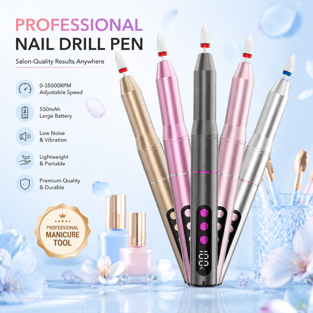 Professional Rechargeable Electric Nail Drill Pen Manufacturer Portable Acrylic Nail Drill OEM ODM Wholesale Custom Logo