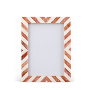Black and <b>White</b> Bone Inlay Handmade Rectangle Geometric Pattern Photo <b>Frame</b> <b>Picture</b> Holder for Contemporary Home Decor - Product Image 4