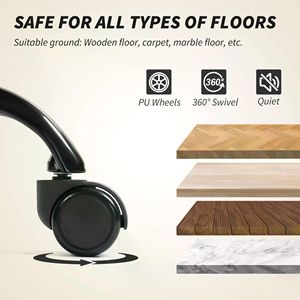 Sedia da Ufficio Ergonomica con Comoda Pelle Sintetica e Meccanismo di Regolazione Maniglia in Nylon PU, Spedizioni Lunedì-Venerdì - Product Image 3