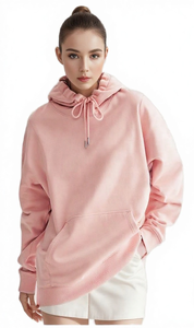 เสื้อฮู้ดดี้โอเวอร์ไซส์ผู้ชาย พิมพ์โลโก้ได้ ทรงหลวม ไหล่ตก ผ้าฟลีซหนานุ่ม สวมใส่สบาย ทรงปกติ ระบายอากาศได้ดี ผ้าฝ้าย 100% - Product Image 5