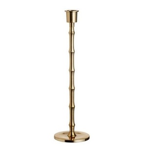 Handmade Quality <b>Bamboo</b> Motif Candle Stand | Modern Nickel-Finish Faux <b>Bamboo</b> Taper Holders for Dining <b>Table</b> Candlestick Holder - Product Image 1