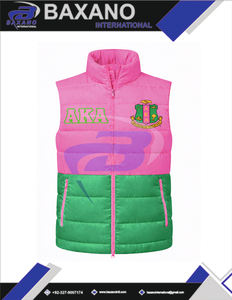 Alpha |   Kapa |   Gilet matelassé de qualité supérieure Alpha AKA Sorority, veste rembourrée de style universitaire, gilet isolant pour femmes - Product Image 5