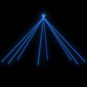 Árbol de Navidad Metálico de 16 pies con Luces LED Azules, Iluminación Festiva para Interiores y Exteriores - Product Image 2