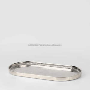 Vente en gros de plateau décoratif moderne en aluminium doré personnalisé pour la maison et la table pour les ornements de Noël artisanat indien - Product Image 6