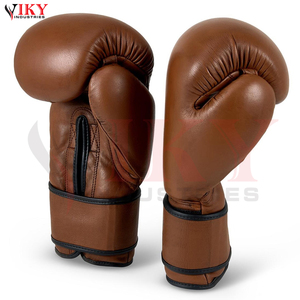ราคาโรงงานโดยตรง สินค้ามาใหม่ บริการ OEM ODM ขายดีที่สุด แบรนด์ส่วนตัว ถุงมือฝึกซ้อมหนังสีน้ำตาลกลาง คุณภาพสูง - Product Image 4