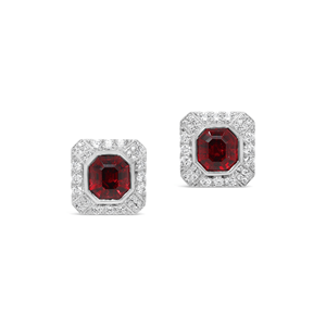 Pendientes Finos de Oro Sólido de 18k con Espinela Roja Birmana Natural de 4.39ct y Diamante Cultivado en Laboratorio de Corte Brillante Redondo de 0.95ct - Product Image 4