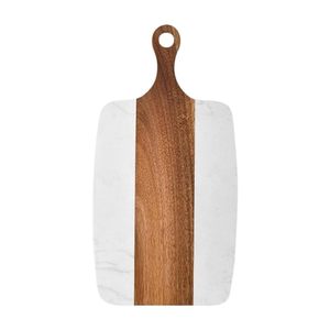 Tabla de cortar de madera de acacia y mármol, tabla de cortar de madera y mármol de primera calidad para decoración de cocina y restaurante a precio económico. - Product Image 5