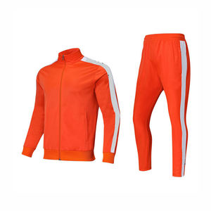 Conjunto Deportivo para Hombre, Chaqueta con Cierre Completo y Bloques de Color Azul y Rojo, Bolsillos Laterales, Secado Rápido, Poliéster, Ropa de Otoño - Product Image 5