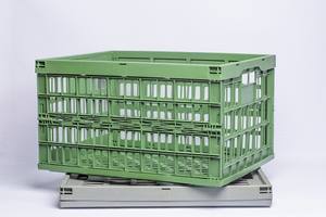 2025 caliente negro plegable transporte caja de almacenamiento plegable manija vegetal fruta alimentos grados plástico vegetal fruta almacenamiento - Product Image 5