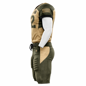 Custom American Football Uniform Set Mens Green Jersey <b>Pants</b> Breathable Polyester Short Printed Training Team Sports Wear - Product Image 5