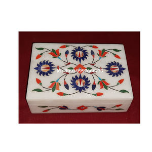 Caja de Joyería Rectangular Hecha a Mano con Diseño de Estrella, Incrustaciones de Nácar Natural Blanco, para Empacar Joyas y Regalos - Product Image 4