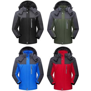 <b>Men</b> <b>Winter</b> <b>Jacket</b> Fleece Lined Thermal <b>Waterproof</b> Windproof Hooded Softshell Outdoor Coat Black Green Blue Red Custom Logo OEM - Product Image 1