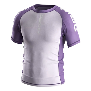 Custom Logo Long Sleeve Rash Guard UPF 50+ UV Protection Men's Compression Shirt Quick Dry Breathable Surf Swim Tops - Product Image 5
