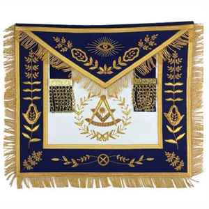 Delantal Masónico para Maestro de Logia, Delantal Masónico Azul para Maestro Artesano, Bolsas para Collares de Oficiales Masónicos - Product Image 3