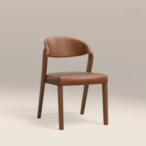 SINTERIOR <b>VINTAGE</b> TAN KENNEDY WOODEN DINING <b>CHAIR</b> - Product Image 4