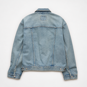 Veste en jean pour homme personnalisée, style streetwear printemps-automne avec décoration boutonnée, décontractée et élégante - Product Image 5