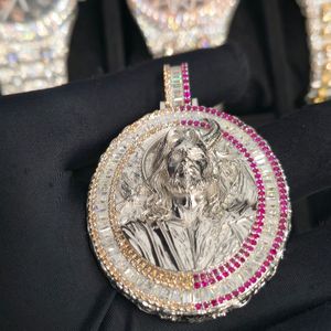 Pendentif religieux Christ en argent 925 avec moissanite sertie clos, pendentifs à thème, bijoux chrétiens unisexes - Product Image 4