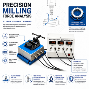 Milling Tool Dynamometer with Digital Force Indicator | Three Component Cutting Force Measurement System Mechanical Engineering - Product Image 5
