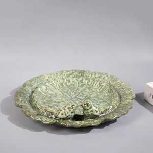 Solar Glass Flower Bird <b>Bath</b> Stake Multi Color Hand Painted Outdoor Garden Birdbath <b>Lighted</b> Landscape Yard Art Bird Feeder Bowl - Product Image 1