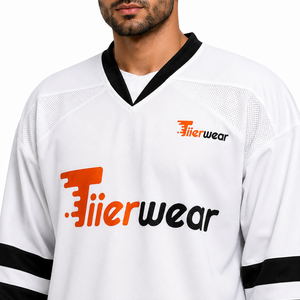 Camiseta de Hockey sobre Hielo Unisex para Práctica y Entrenamiento, Sublimada, Transpirable, Ecológica, Ligera, de Secado Rápido, con Tejido de Malla, Manga Larga - Product Image 5
