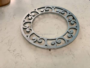 Designer Metal Trivet With Cutout Detailing Ideal For Display And Use During <b>Dinner</b> Parties And Home Events - Product Image 3