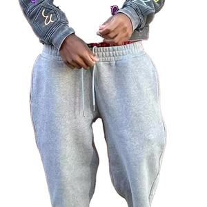 Custom Heavyweight Baggy Fit Distressed Acid Wash <b>Joggers</b> Wide Leg Flare Sweatpants for <b>Men</b> - Product Image 5