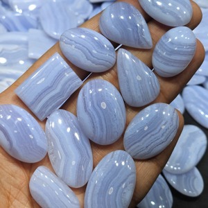 Lote de Cabujones de Ágata Azul Natural, Formas Variadas, Tamaños Surtidos, Piedras Preciosas para Joyería - Product Image 1