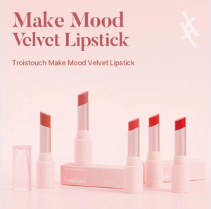 ลิปสติก Troistouch MAKE MOOD VELVET สี 02 CYNICAL ROSE 5 กรัม ลิปสติกบำรุงริมฝีปากจากเกาหลี เนื้อบางเบา พกพาสะดวก - Product Image 6