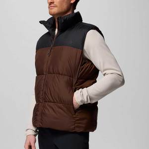 2025 New Arrival Customized High Quality Winter <b>Warm</b> Custom Big Size Casual Loose Solid Sleeveless Mens Puffer Vest - Product Image 4