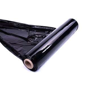 Black PE Stretch Film <b>Rolls</b> Opaque Glossy Protective Packaging Material for Industrial Use - Product Image 1