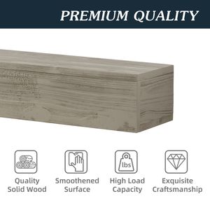 Mensola Galleggiante in Legno Rustico da 72 Pollici, Decorazione da Parete per Casa e Caminetto - Product Image 3