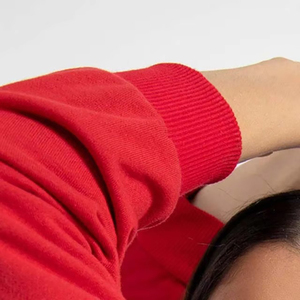 Sweat-shirt à col rond surdimensionné pour femme en coton biologique de haute qualité personnalisé - Product Image 6