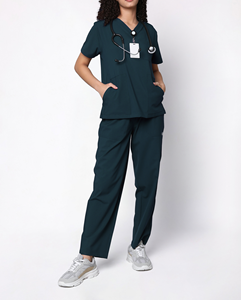 Uniformes Médicos Personalizados al por Mayor con Logotipo, Conjuntos de Uniformes Médicos de Verano para Hombre y Mujer, Tallas Grandes, Manga Corta, Estilo Jogger, Servicio OEM, Spandex - Product Image 1