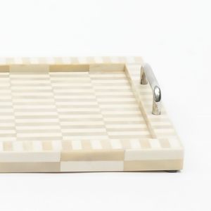 Stonebridge Handmade for Mango Wood Decorative Serving <b>Tray</b> in Ivory Elegant & Stylish for Home & <b>Office</b> Use - Product Image 6