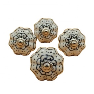 Tirador y manija de cerámica, perillas de puerta de cerámica Vintage de alta calidad, Color sólido Original para Interior del hogar - Product Image 1