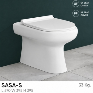 WC monobloc moderne de luxe SASA avec abattant à fermeture douce, fixation murale, drainage S-Trap et P-Trap - Product Image 2