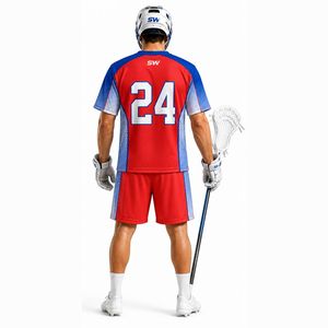 Uniforme de lacrosse personnalisé avec logo imprimé, style unique, léger, respirant, prix bas, best-seller, uniforme de lacrosse personnalisé pour hommes - Product Image 3