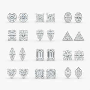 1.00 Carat Round Brilliant Cut <b>Studs</b> <b>Silver</b> S925 Unisex Classic Everyday Wear Jewelry Indian made jewelry Direct from Supplier - Product Image 3
